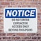Signmission Do Not Enter Contractor Access Only Beyond OSHA Notice Sign, Plastic, 14in W x 10in L, 2PK OS-2PACK-NS-P-1014-L-11176 - alternate 5